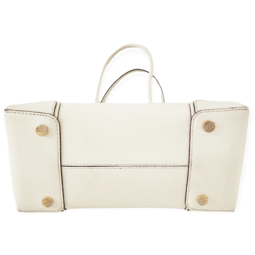 Michael Kors Mercer Gallery Ladies Medium White Leather Tote Bag - Picture 7 of 8